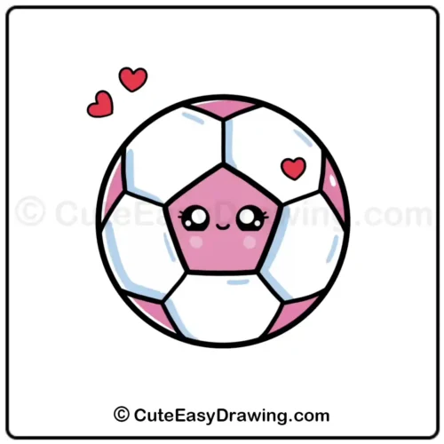 Learn to Draw a Soccer Ball the Kawaii Way