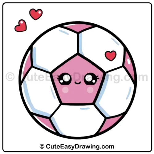 Learn to Draw a Soccer Ball the Kawaii Way