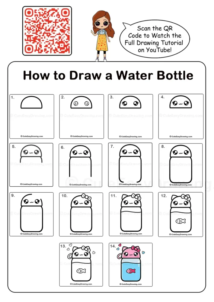 How to Draw a Water Bottle 14 Easy Steps