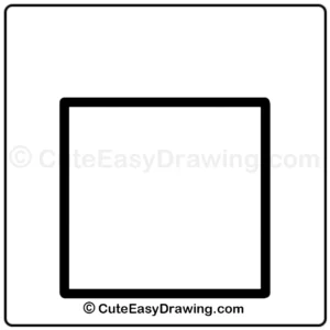 How to draw a cute shopping bag - step 1