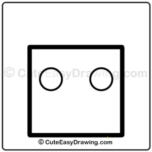 How to draw a cute shopping bag - step 2