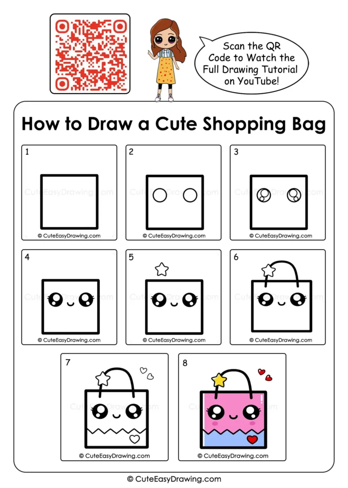 How to Draw a Cute Shopping Bag in 8 Easy Steps
