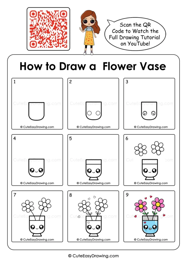 How to Draw a Cute Flower Vase that looks super adorable in Just 9 Steps 12 How to Draw a Cute Flower Vase that looks super adorable in Just 9 Steps