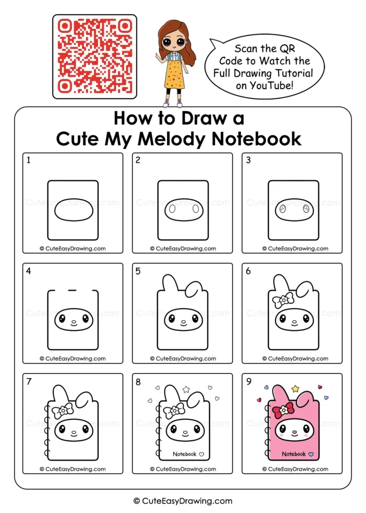9 Simple Steps to Create a Cute My Melody Notebook Drawing