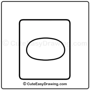 cute my melody notebook drawing - step 1
