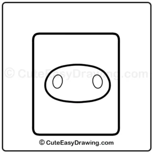 cute my melody notebook drawing - step 2