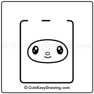 cute my melody notebook drawing - step 4