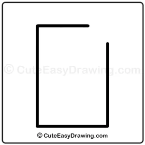 how to draw a cute chocolate bar - step 1