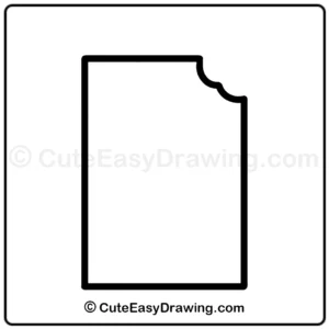 how to draw a cute chocolate bar - step 2