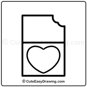 how to draw a cute chocolate bar - step 3