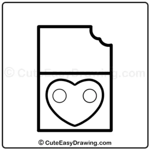 how to draw a cute chocolate bar - step 4