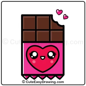 draw a cute chocolate bar
