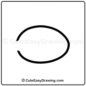 draw a cute fish - step 1