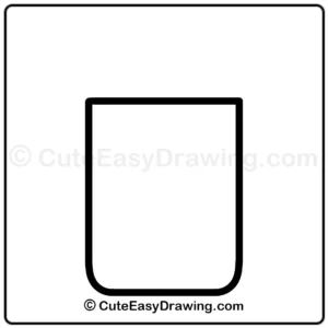 draw a cute orange juice - step 1