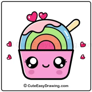 A Beginner's Guide to Draw a Cute Rainbow Ice Cream Cup in 9 Fun Steps 1 draw a cute rainbow ice cream cup