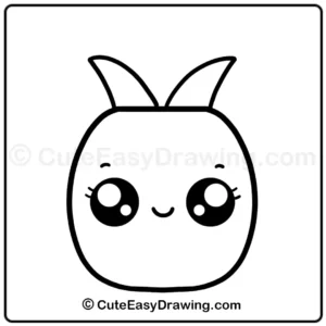 How to Draw a Pineapple - Step 7