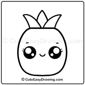 How to Draw a Pineapple - Step 8