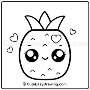 How to Draw a Pineapple - Step 9