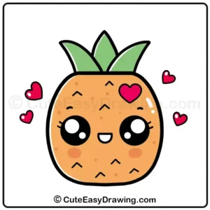 How to Draw a Pineapple - Step 10
