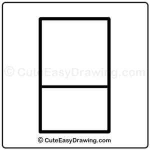 How to Draw a Cartoon Refrigerator in 7 Fun Steps 3 how to draw a cartoon refrigerator - step 1