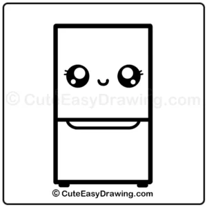 How to Draw a Cartoon Refrigerator in 7 Fun Steps 7 how to draw a cartoon refrigerator - step 5