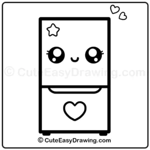 How to Draw a Cartoon Refrigerator in 7 Fun Steps 8 how to draw a cartoon refrigerator - step 6