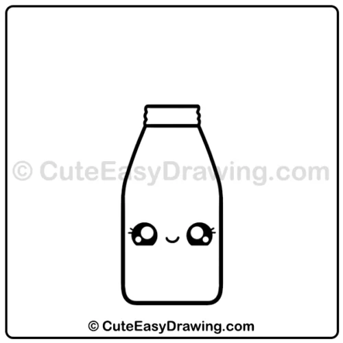 cute bubble tea drawing - step 4