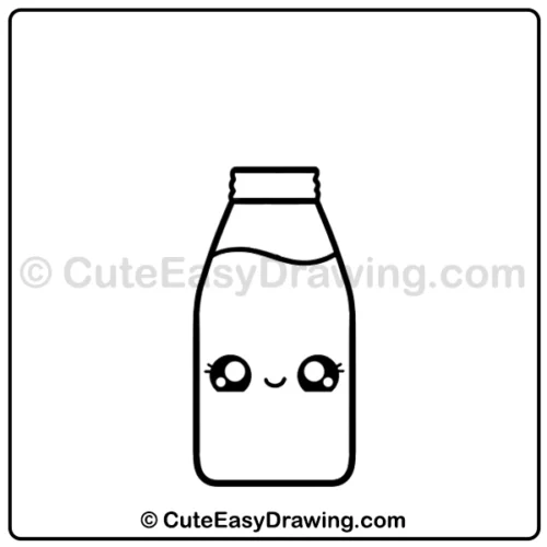cute bubble tea drawing - step 5
