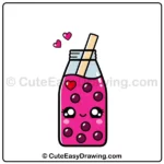 cute bubble tea drawing
