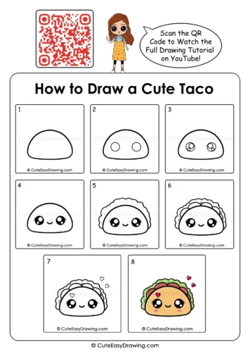 A Beginner's Guide to Draw a Cute Taco in 8 Steps