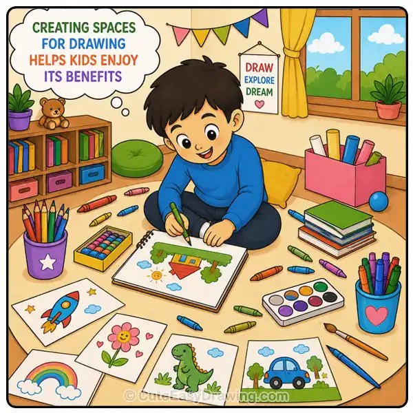 Why Every Child Should Learn to Draw: Benefits for Growth and Creativity 7 creating space offers benefits of drawing for kids