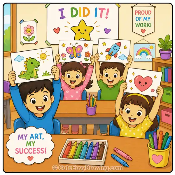 Why Every Child Should Learn to Draw: Benefits for Growth and Creativity 8 drawing creates a sense of achievement