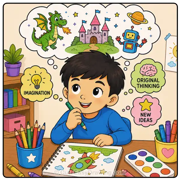 Why Every Child Should Learn to Draw: Benefits for Growth and Creativity 4 drawing inspires imagination and original thinking in kids