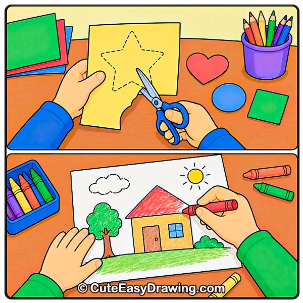 How Drawing Improves Fine Motor Skills and Hand-Eye Coordination 5 drawing challenges kids to plan and guide their hands