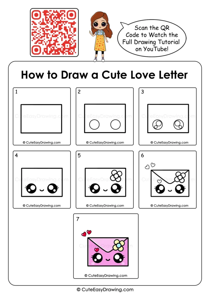 Cute Love Letter Drawing Made Easy for Kids in 7 Fun Steps 10 Cute Love Letter Drawing Made Easy for Kids in 7 Fun Steps
