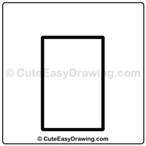 draw a cute watermelon juice box - step 1