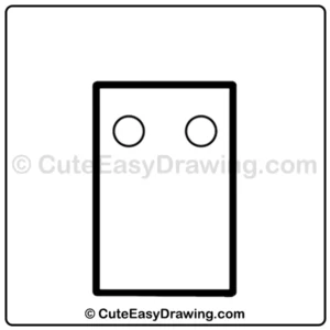 draw a cute watermelon juice box - step 2