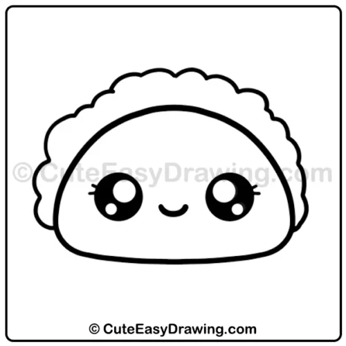 draw a cute taco - step 5