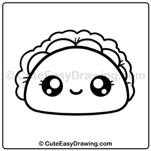 draw a cute taco - step 6