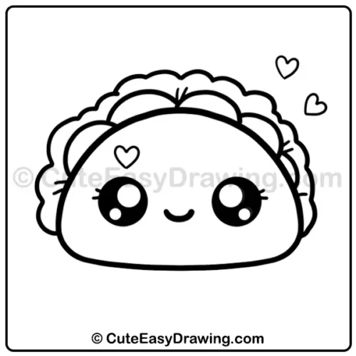 draw a cute taco - step 7
