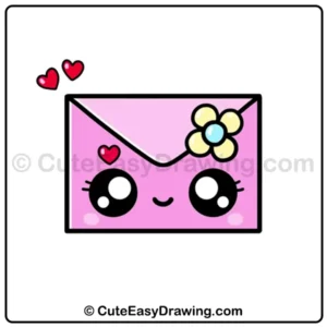 cute love letter drawing