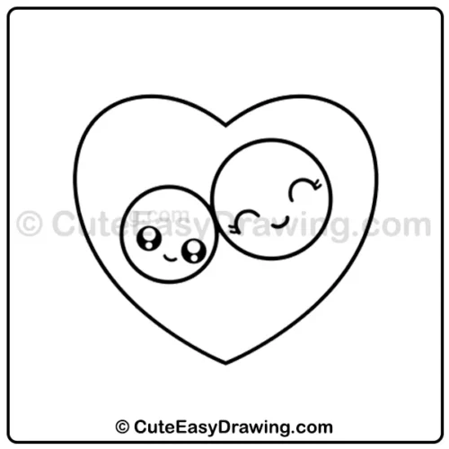 draw cute mom and child - step 4
