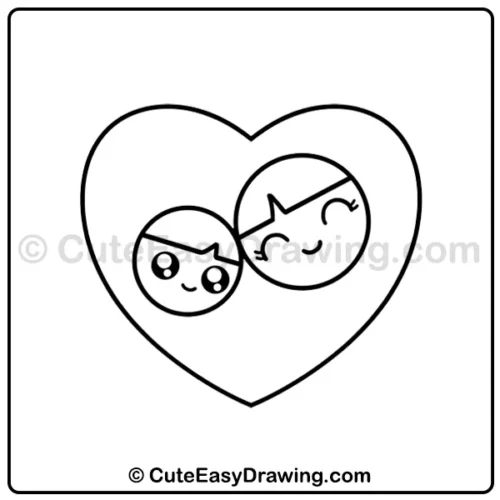 draw cute mom and child - step 5