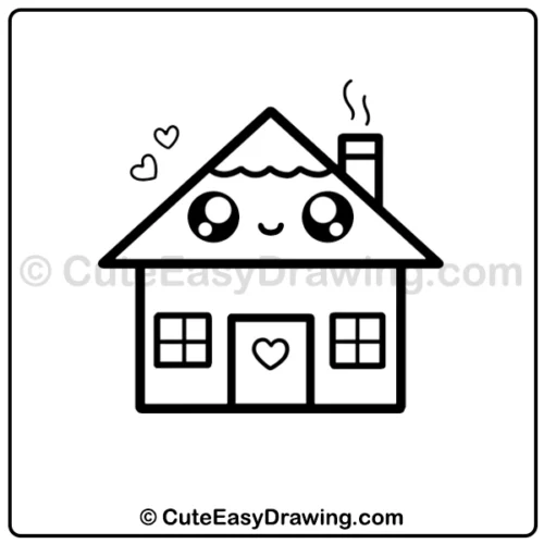 draw a cute house - step 7
