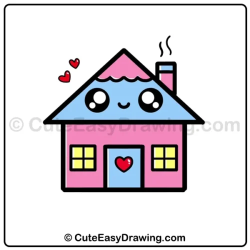 draw a cute house - step 8