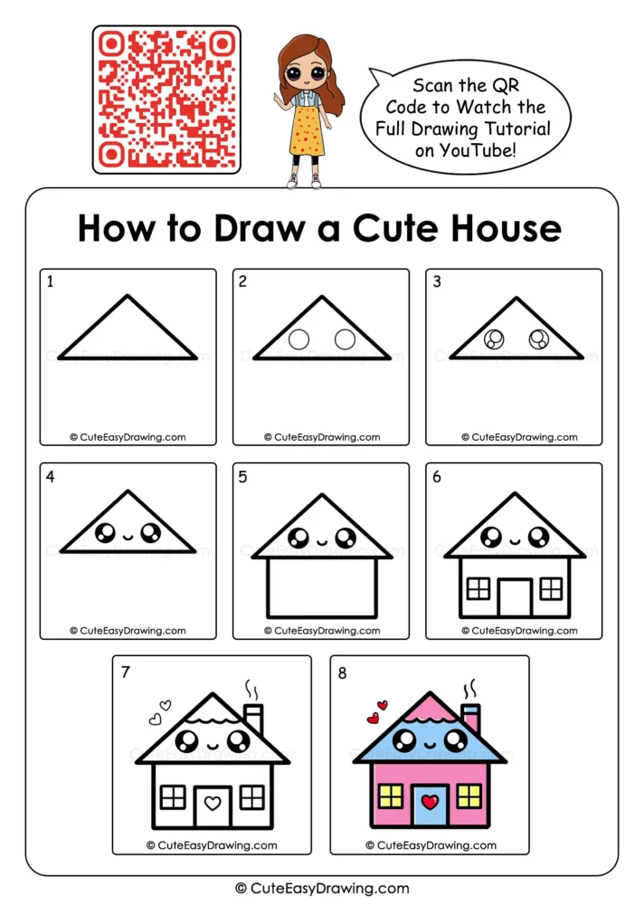 A Fun Guide to Draw a Cute House in 8 Easy Steps