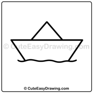 draw a cute paper boat - step 2