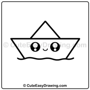 draw a cute paper boat - step 5