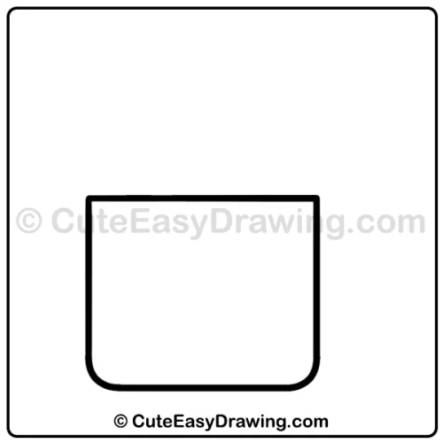 Christmas hot chocolate drink drawing - step 1