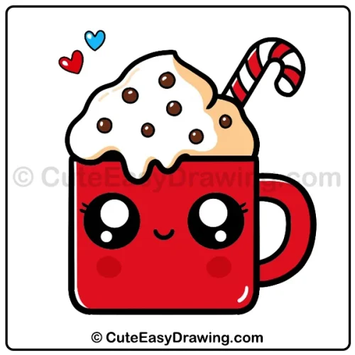 6 Delightful Steps to Master Christmas Hot Chocolate Drink Drawing 2 Christmas hot chocolate drink drawing